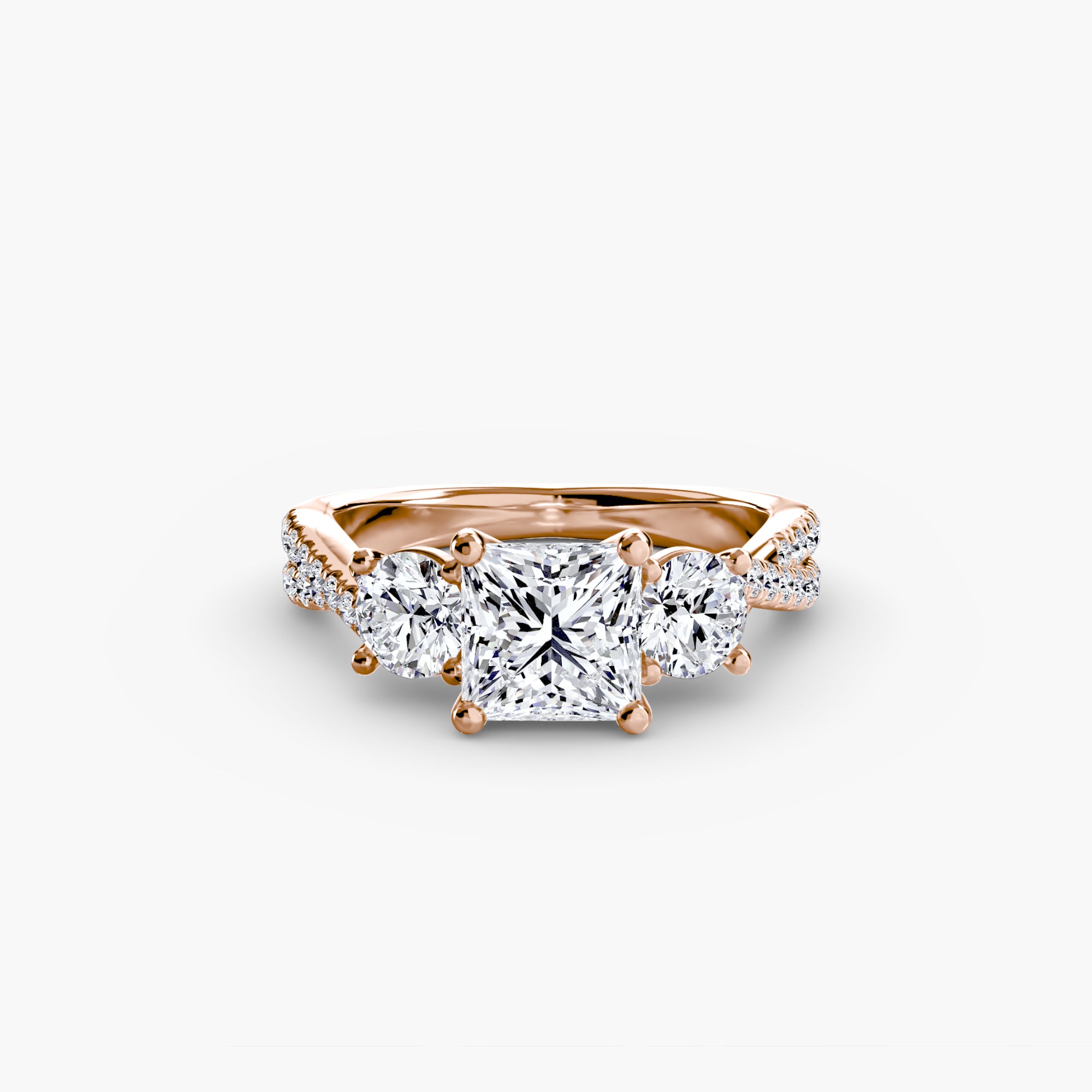 Three-Stone with Pavé Band 2