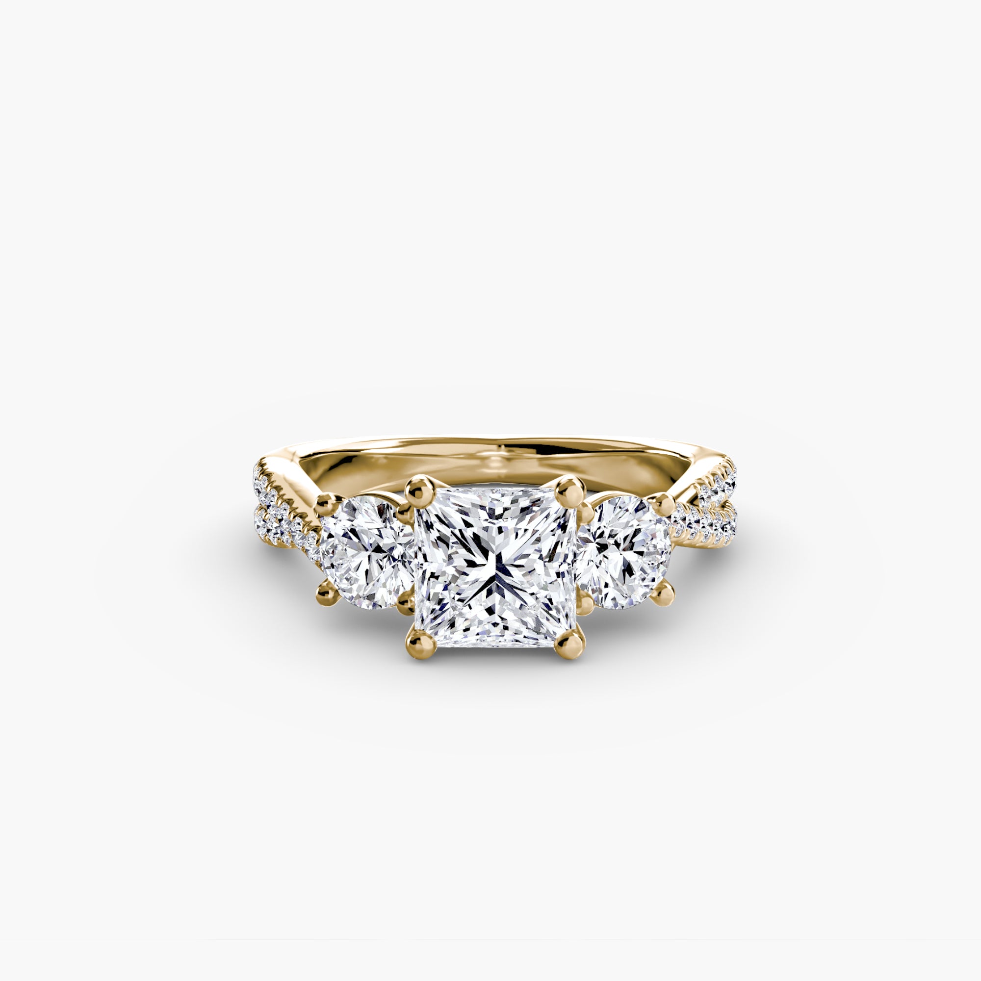 Three-Stone with Pavé Band 2
