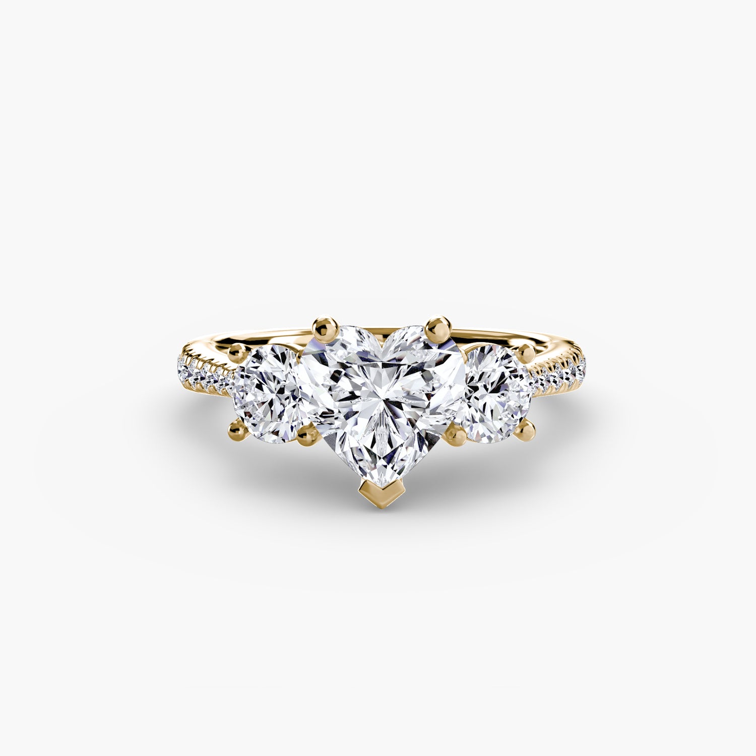 Three-Stone with Pavé Band