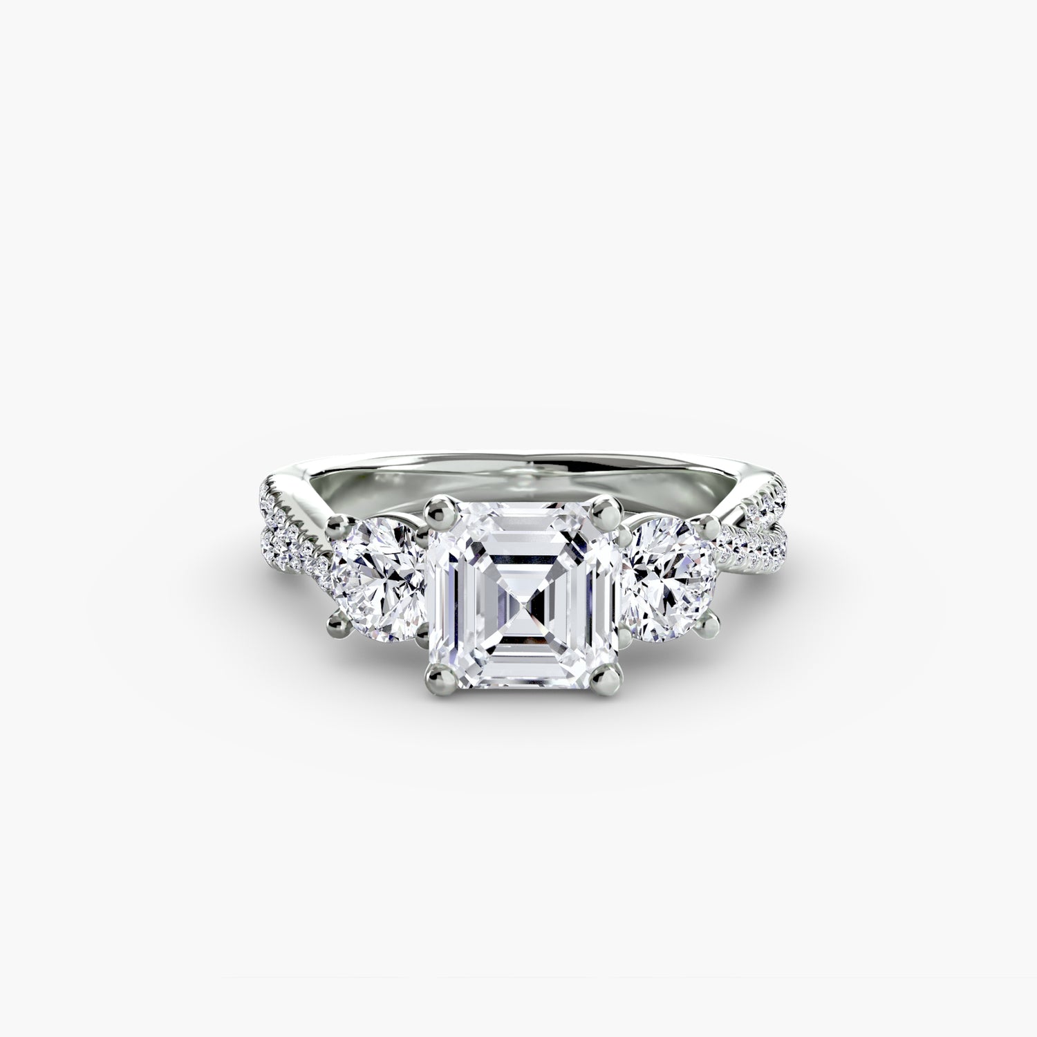 Three-Stone with Pavé Band 2
