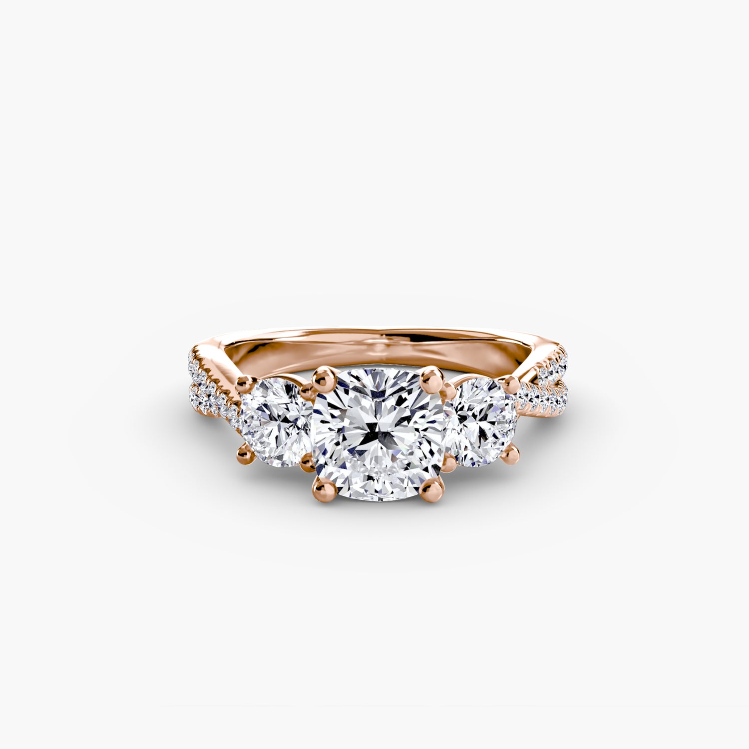 Three-Stone with Pavé Band 2