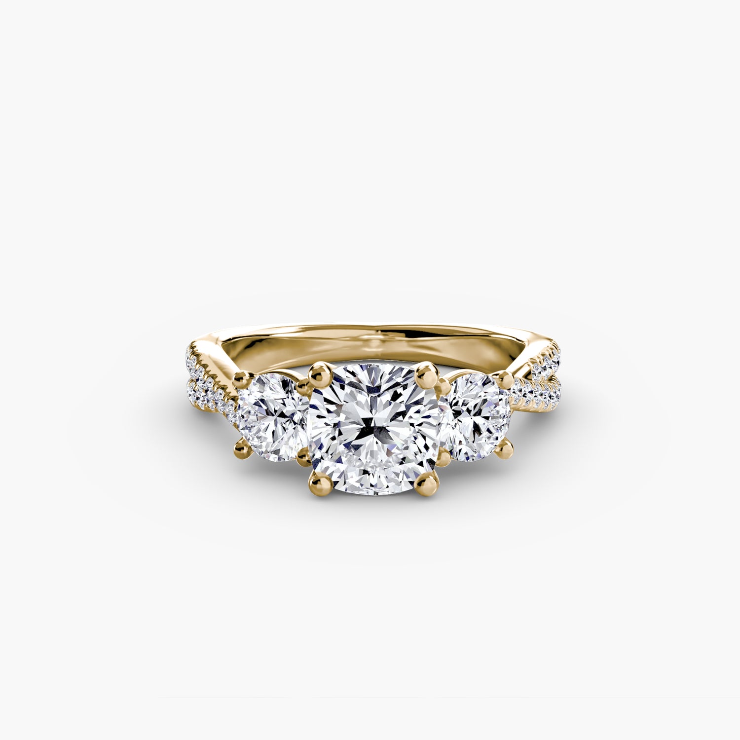 Three-Stone with Pavé Band 2