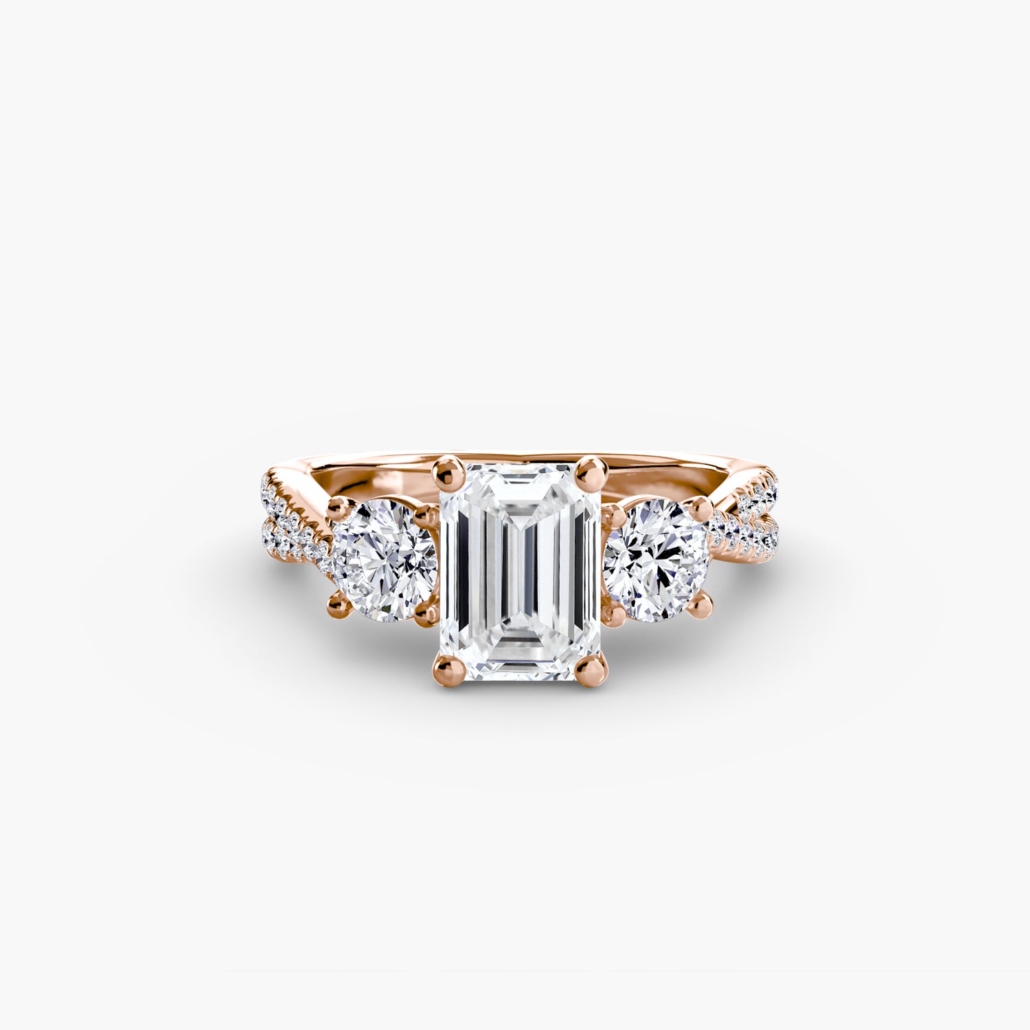 Three-Stone with Pavé Band 2