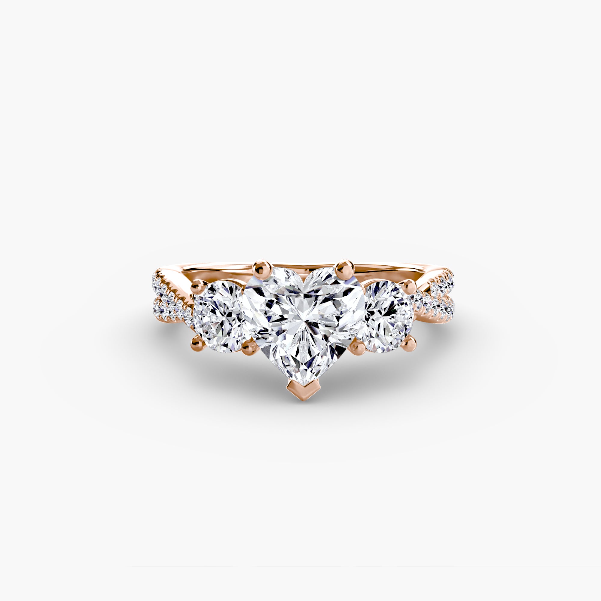 Three-Stone with Pavé Band 2