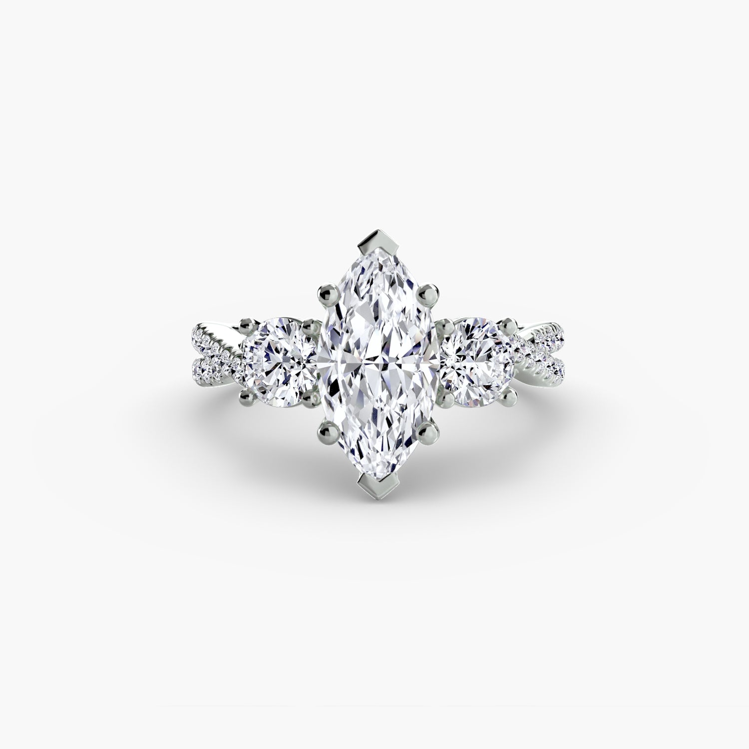Three-Stone with Pavé Band 2