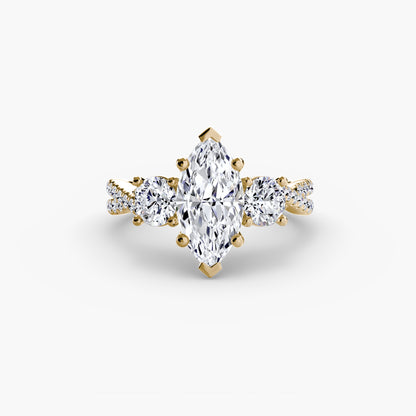 Three-Stone with Pavé Band 2