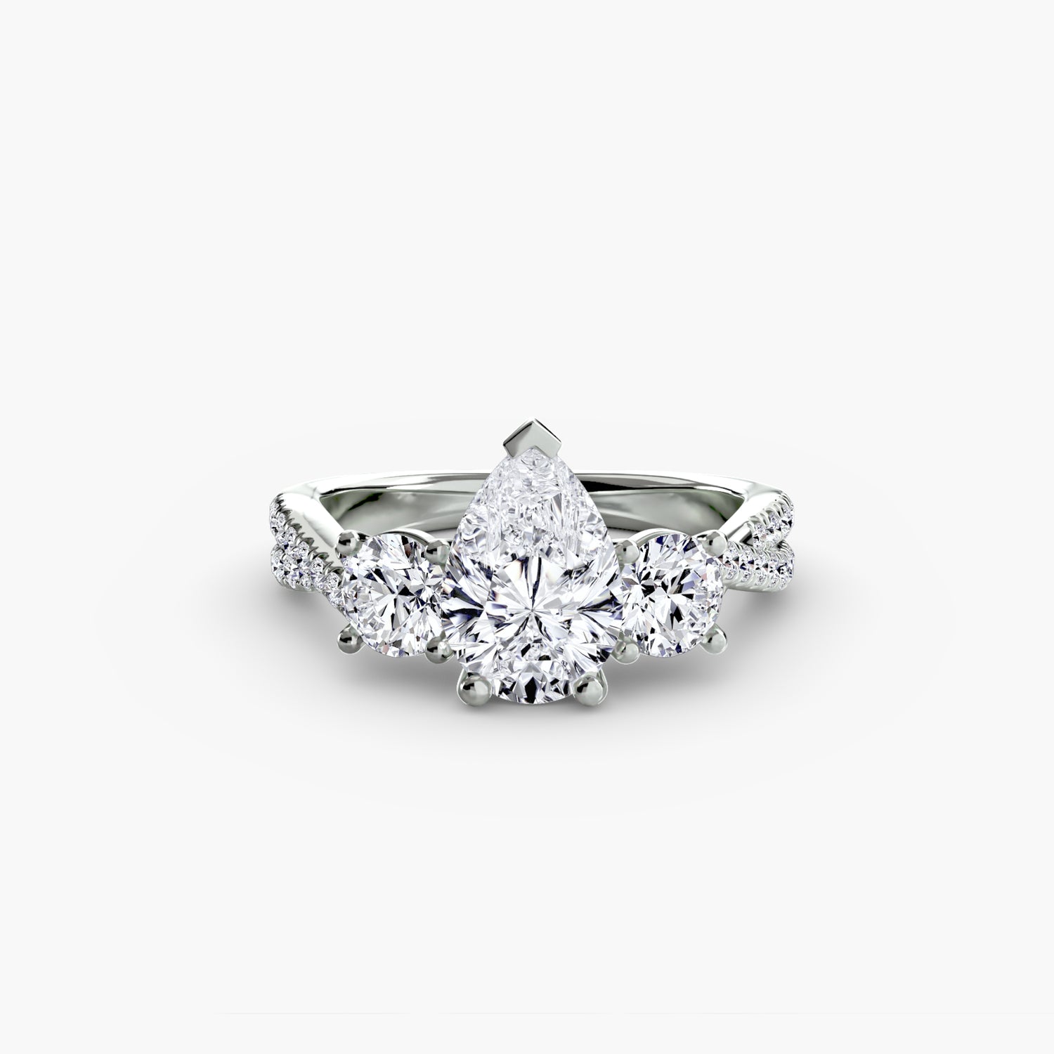 Three-Stone with Pavé Band 2