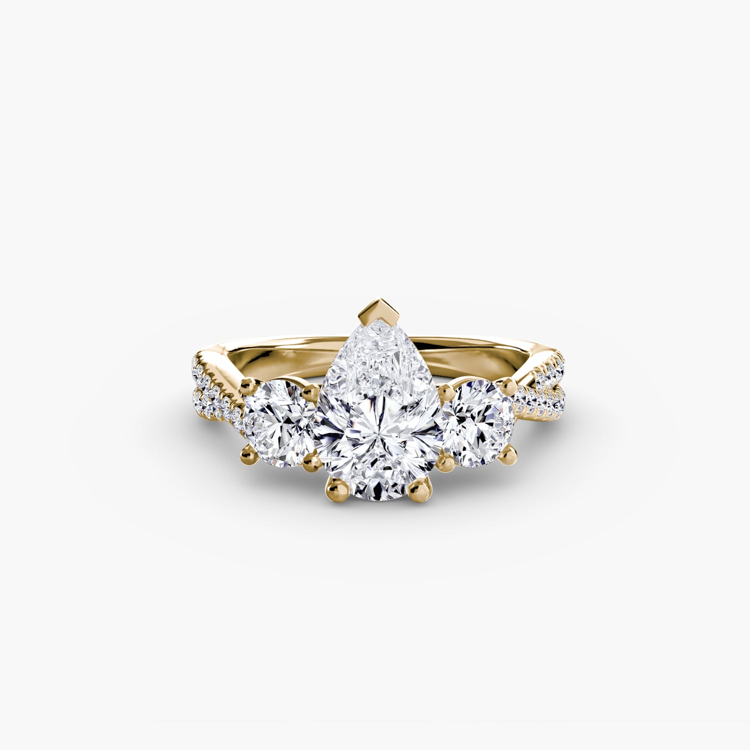 Three-Stone with Pavé Band 2