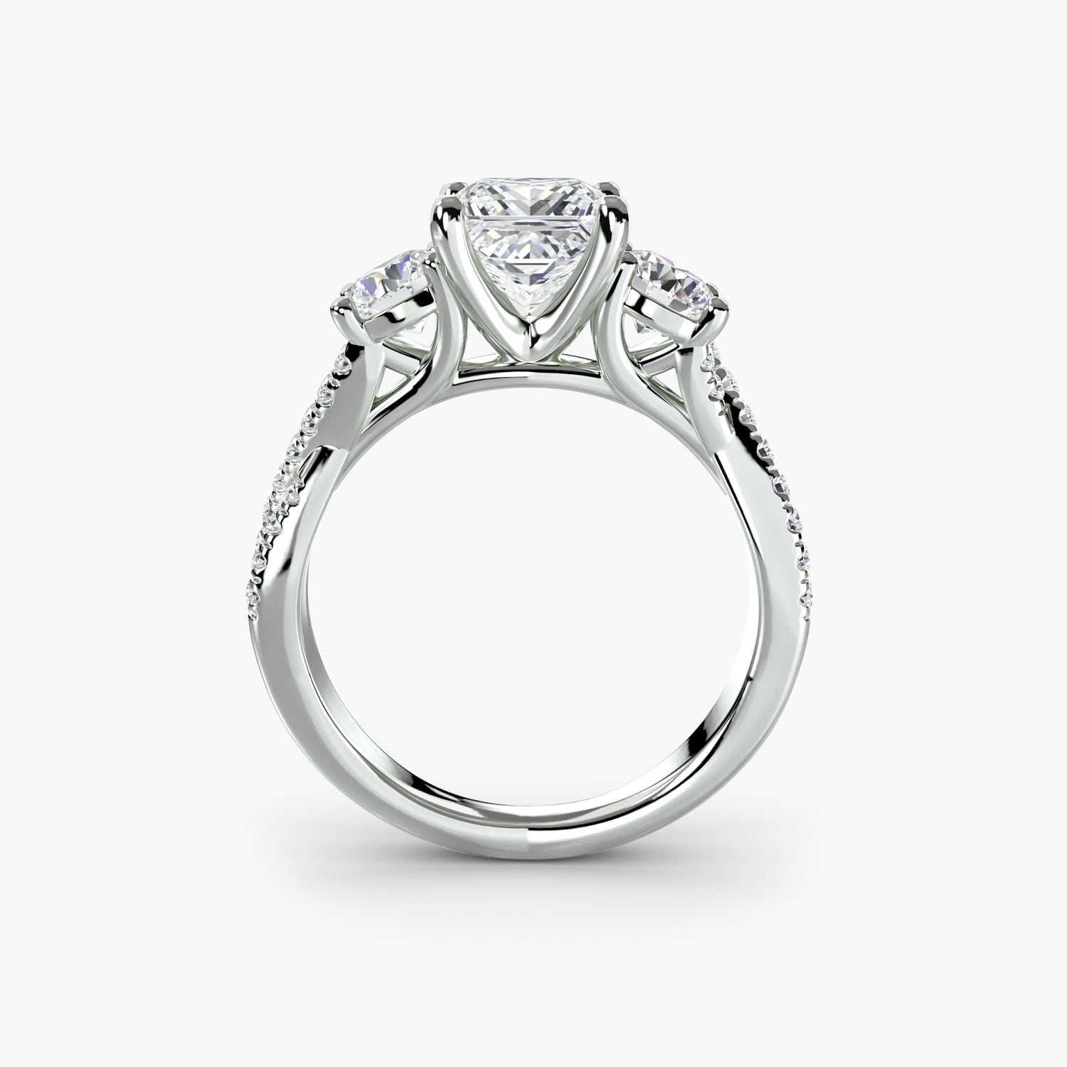 Three-Stone with Pavé Band 2
