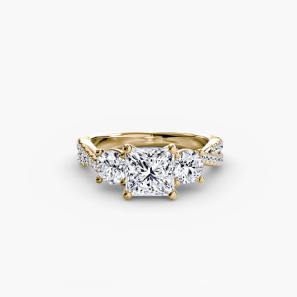 Three-Stone with Pavé Band 2