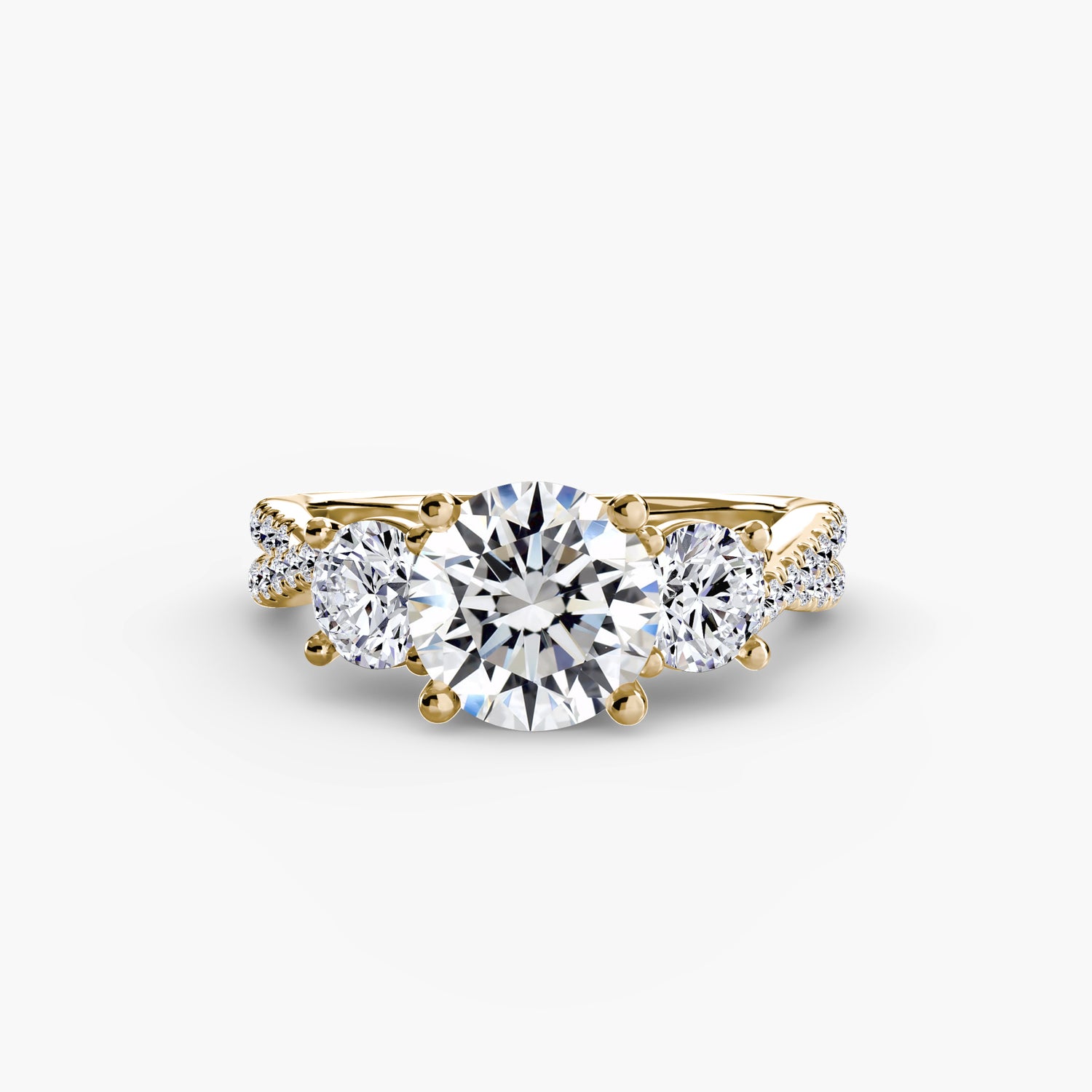 Three-Stone with Pavé Band 2
