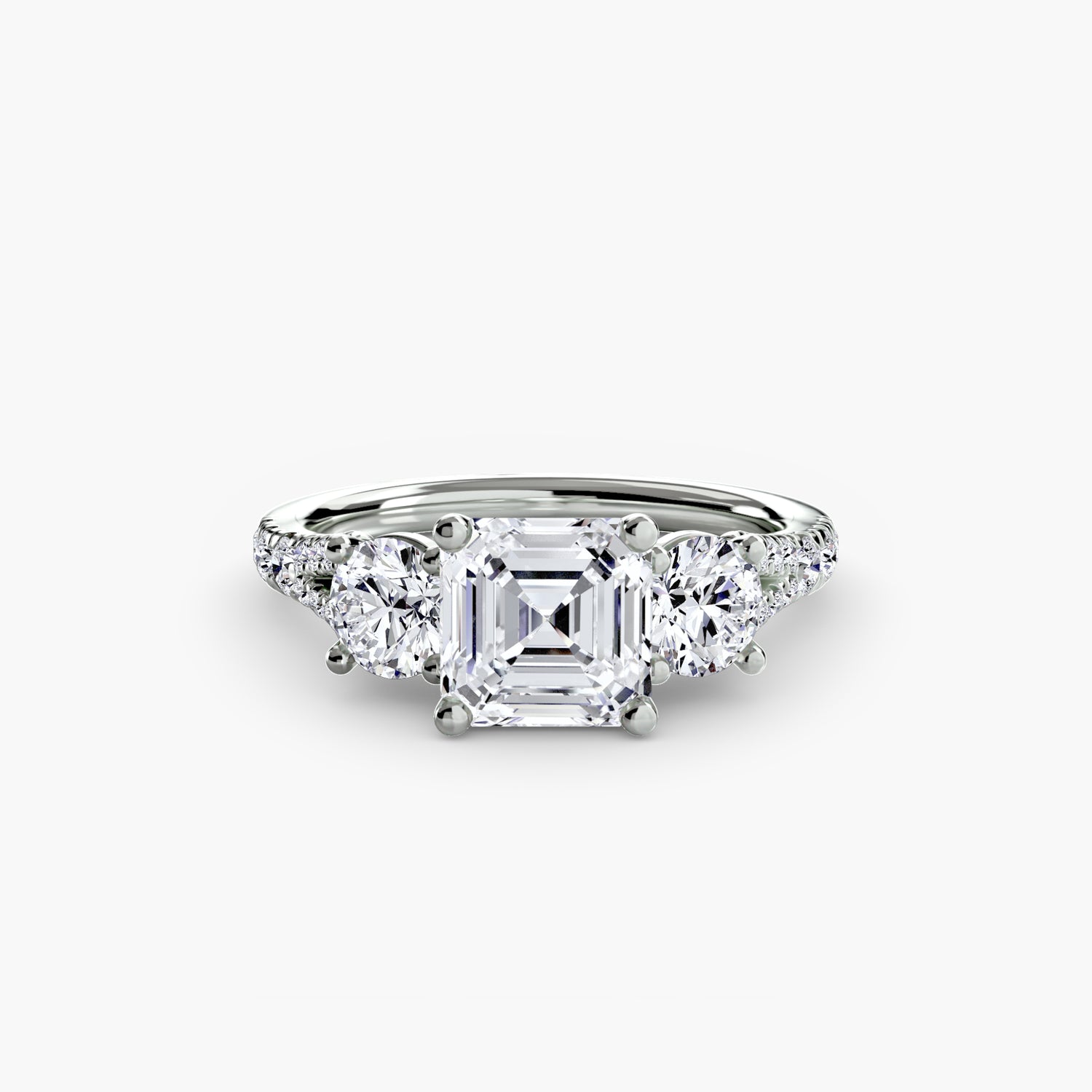 Three-Stone with Pavé Band 3