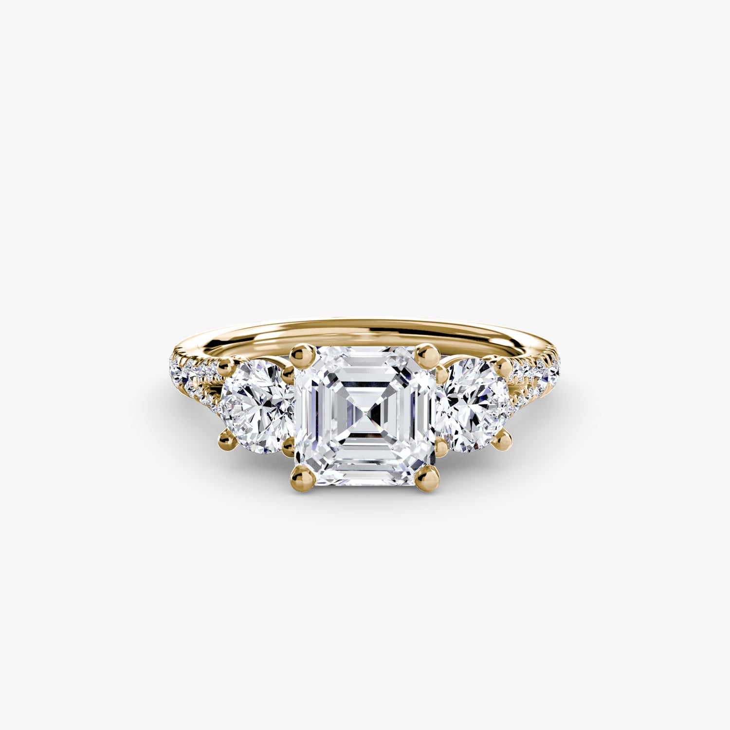 Three-Stone with Pavé Band 3