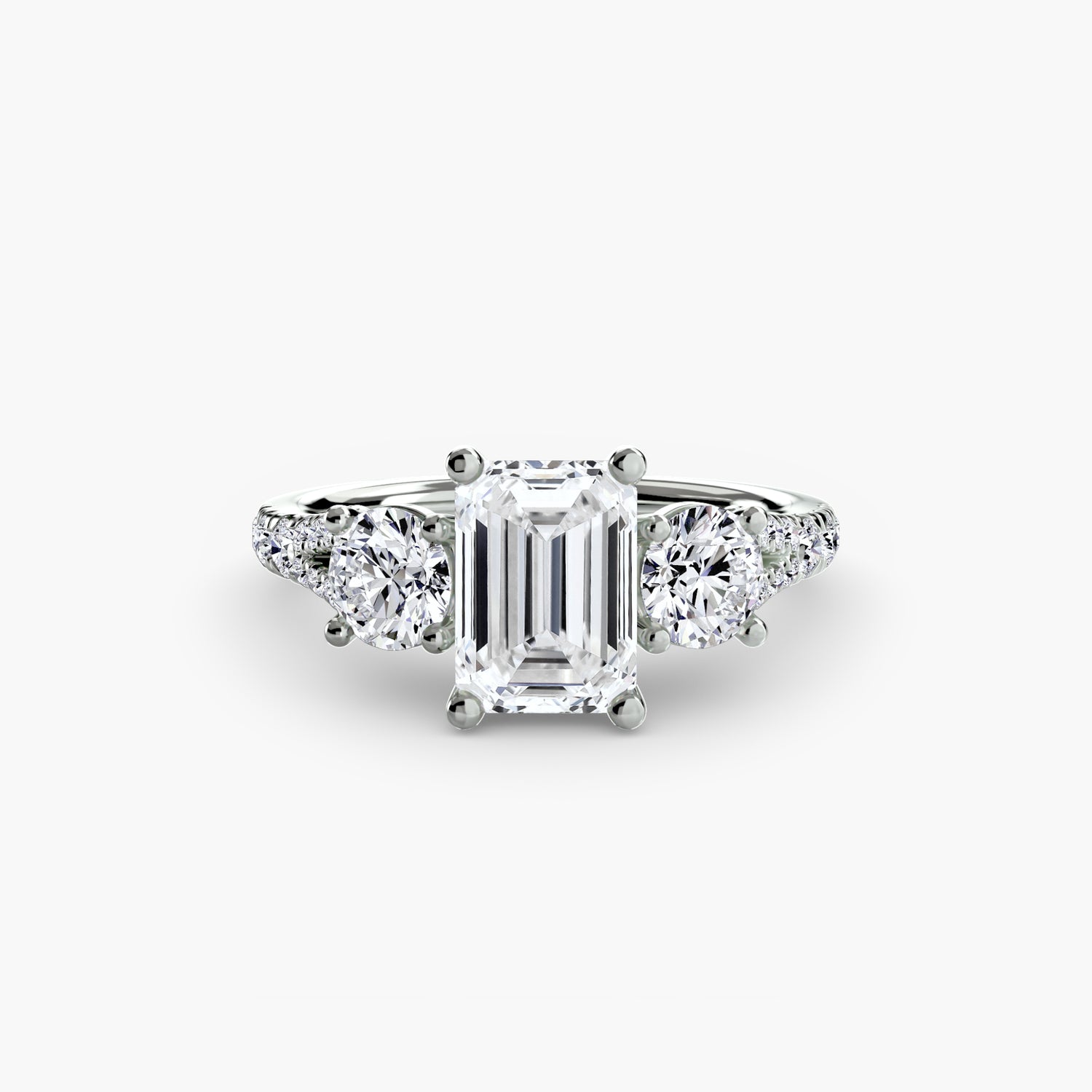 Three-Stone with Pavé Band 3