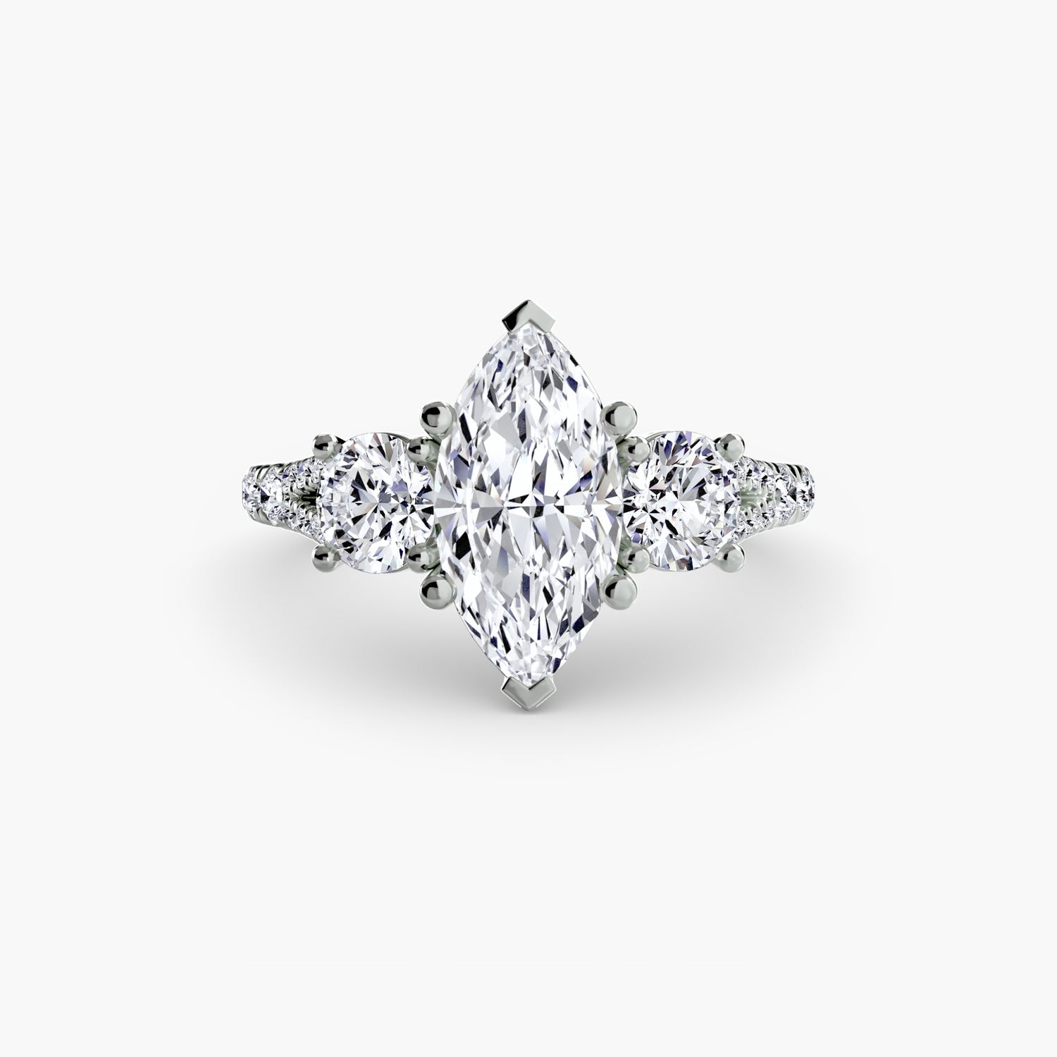 Three-Stone with Pavé Band 3