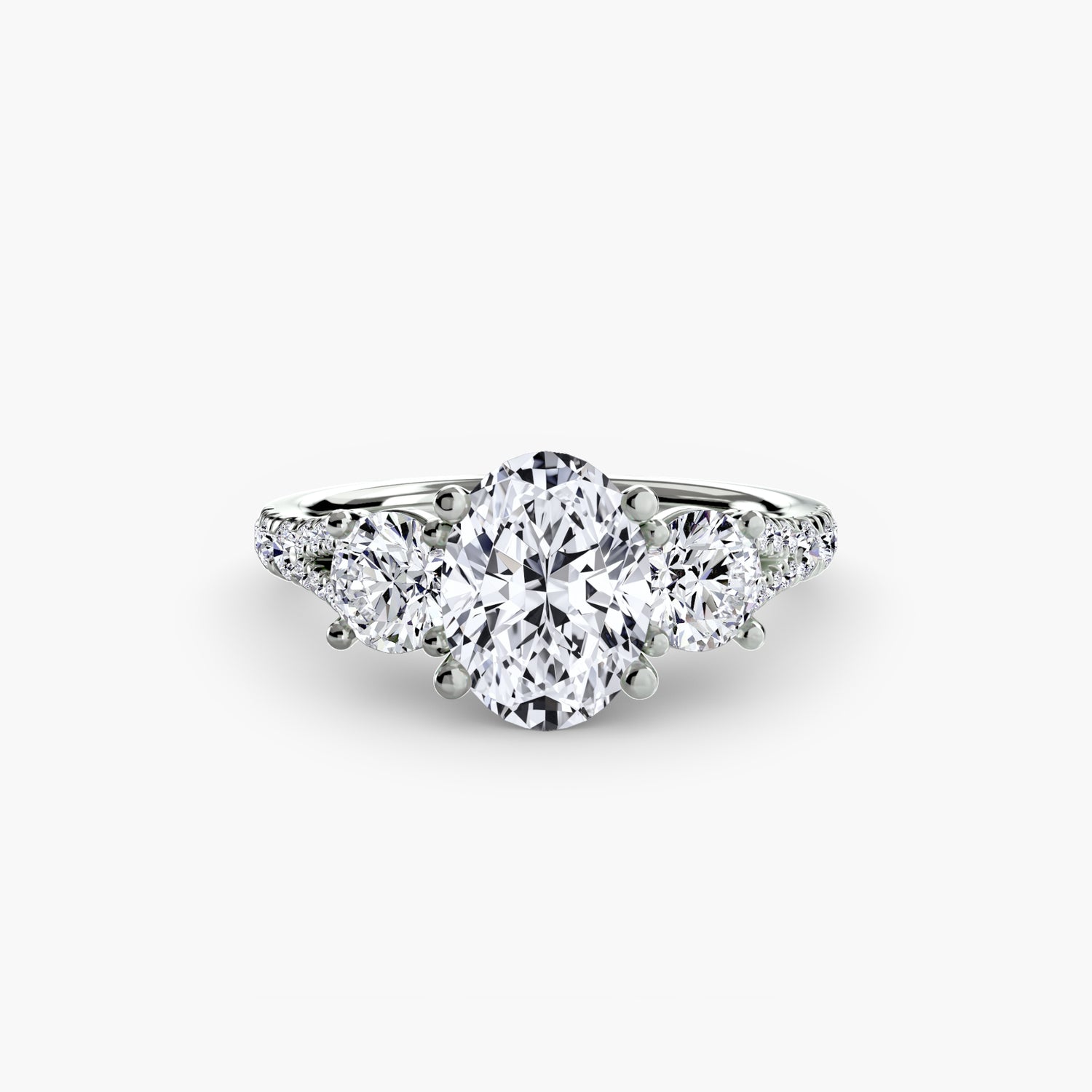 Three-Stone with Pavé Band 3
