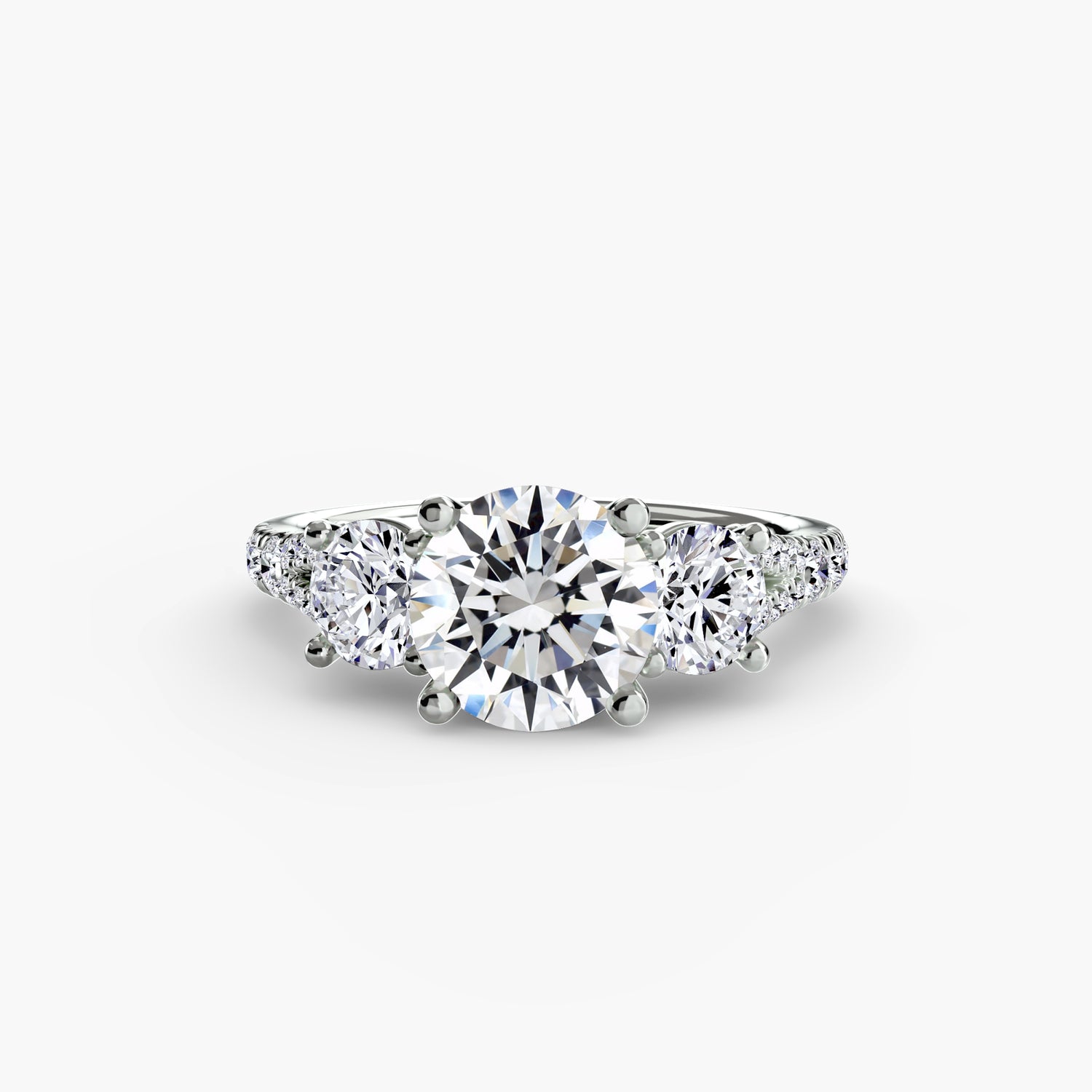 Three-Stone with Pavé Band 3