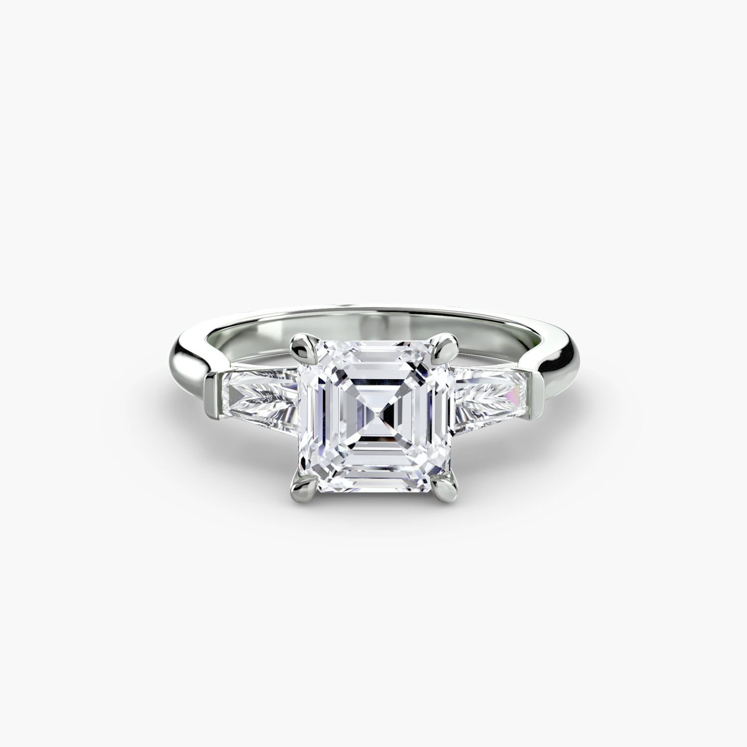 Three-Stone Ring (Baguette Side Stones)