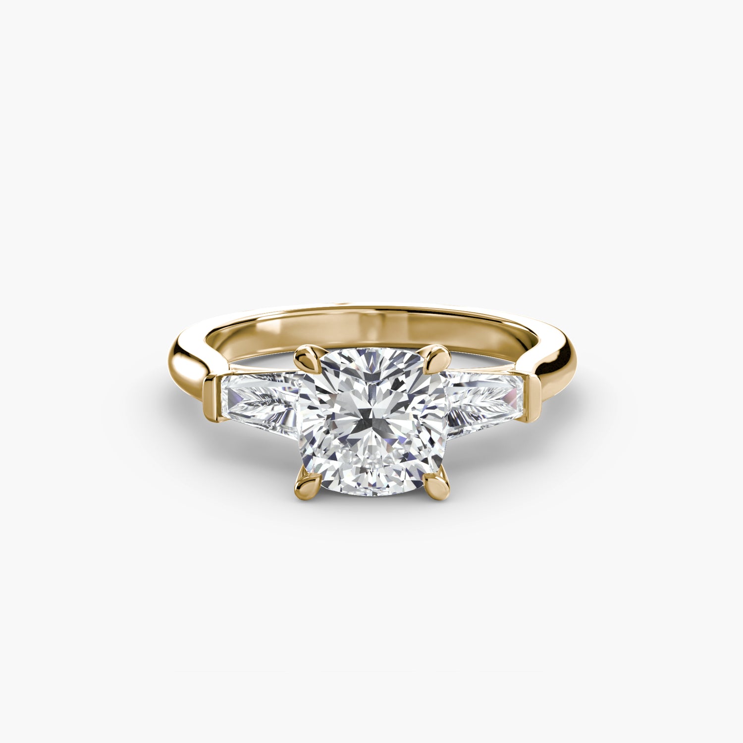 Three-Stone Ring (Baguette Side Stones)
