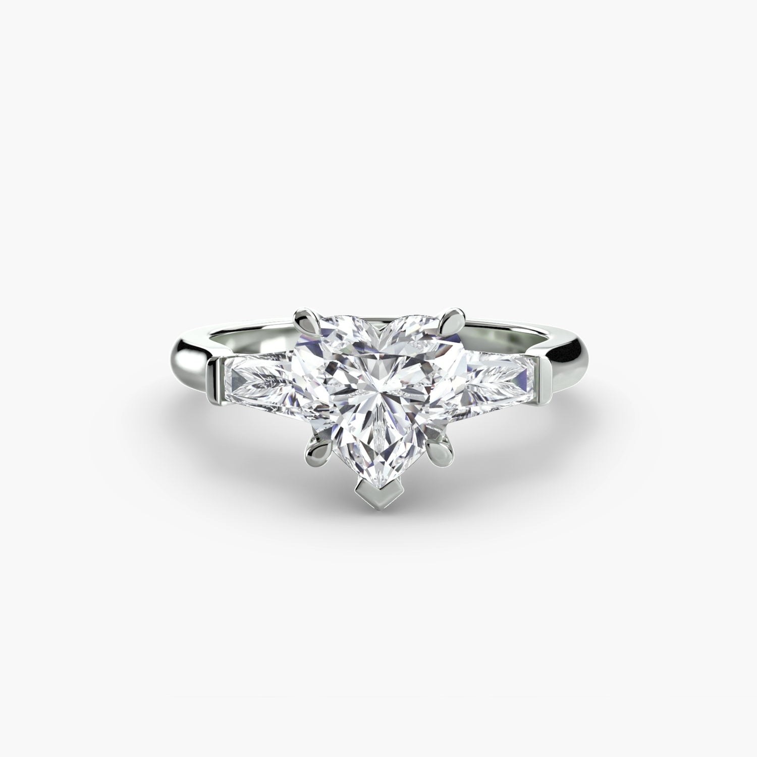 Three-Stone Ring (Baguette Side Stones)