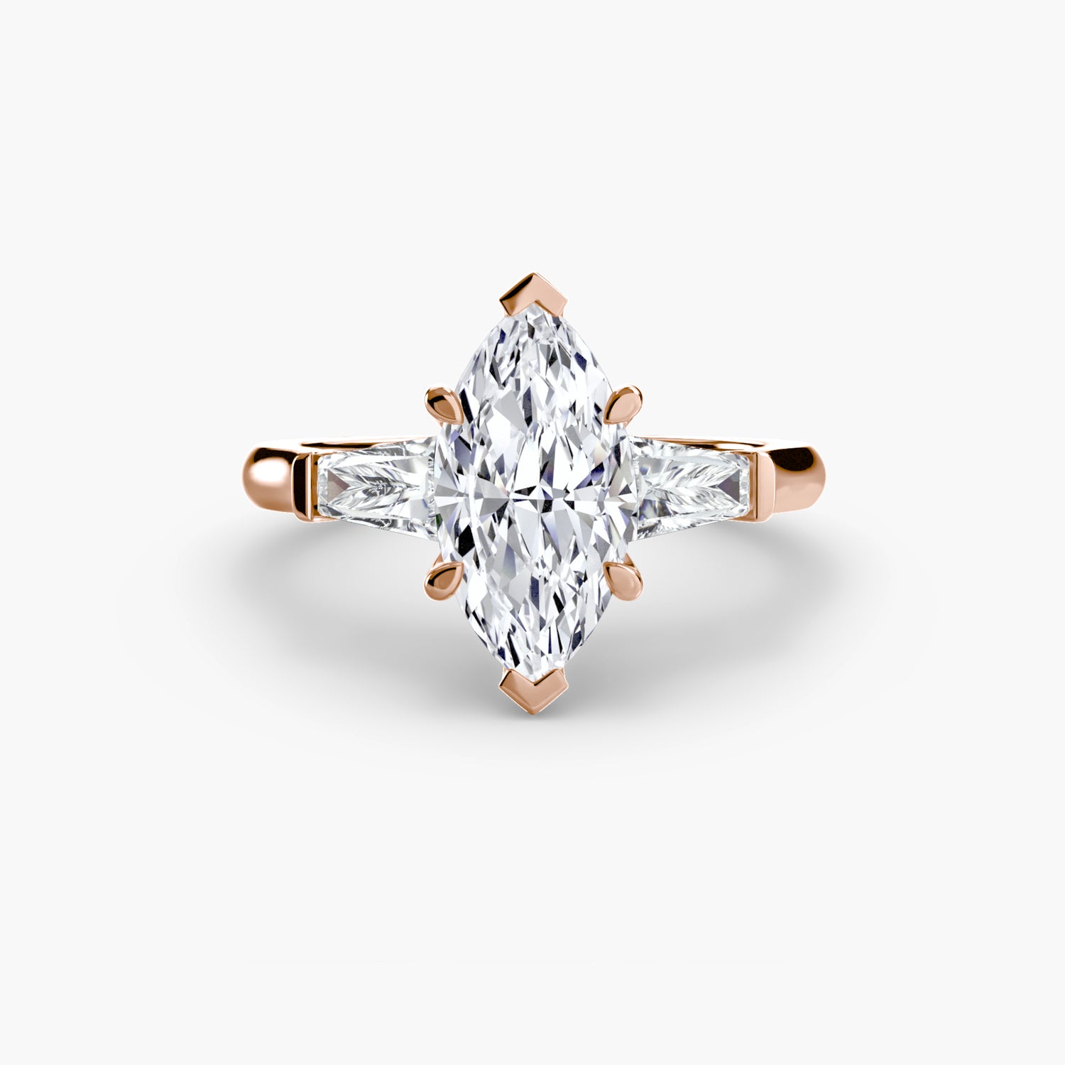 Three-Stone Ring (Baguette Side Stones)