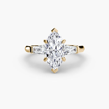Three-Stone Ring (Baguette Side Stones)