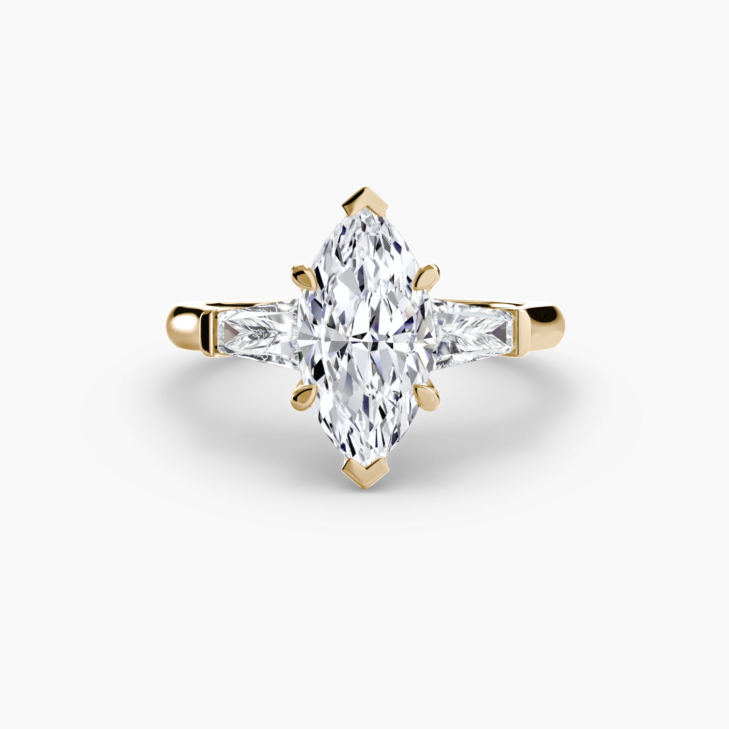 Three-Stone Ring (Baguette Side Stones)