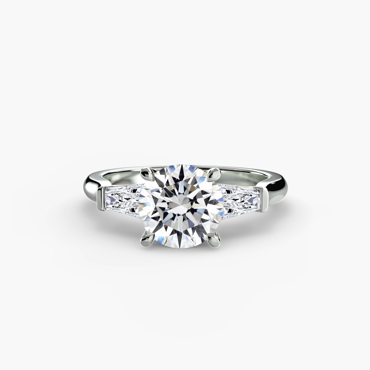 Three-Stone Ring (Baguette Side Stones)