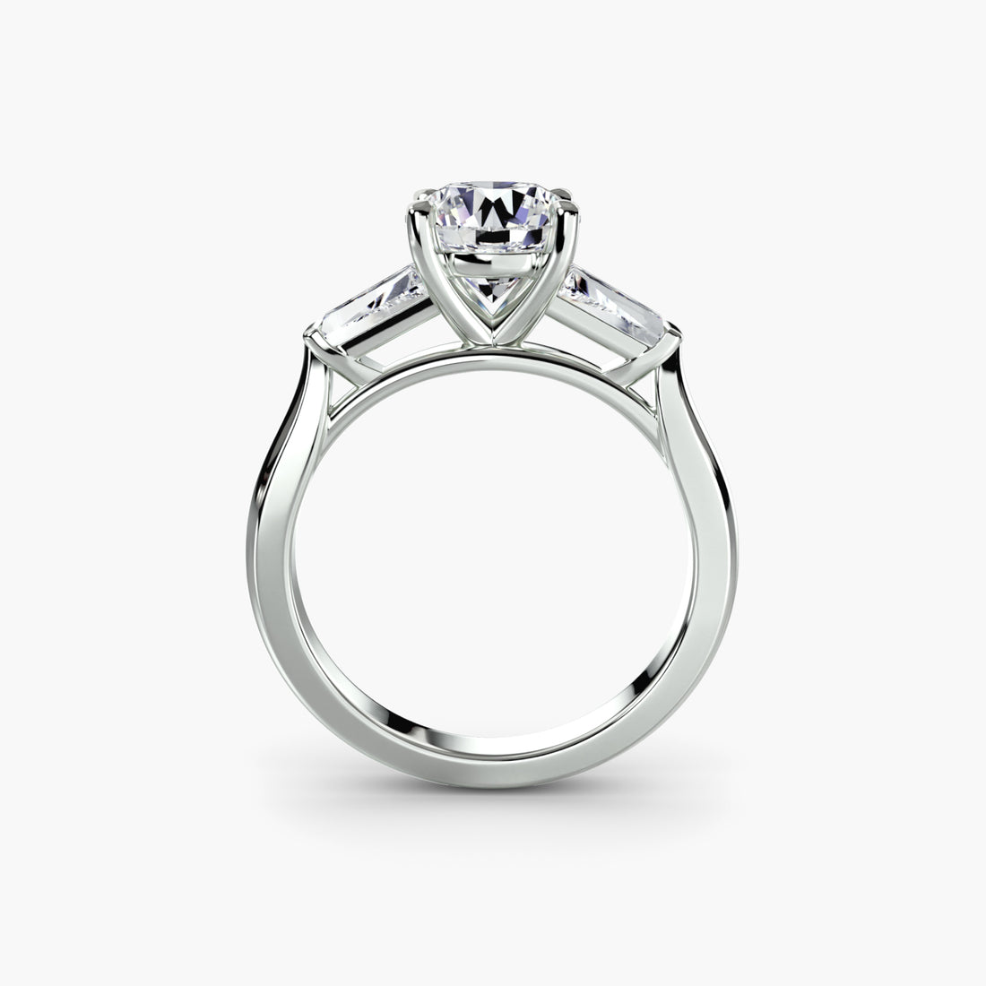 Three-Stone Ring (Baguette Side Stones)