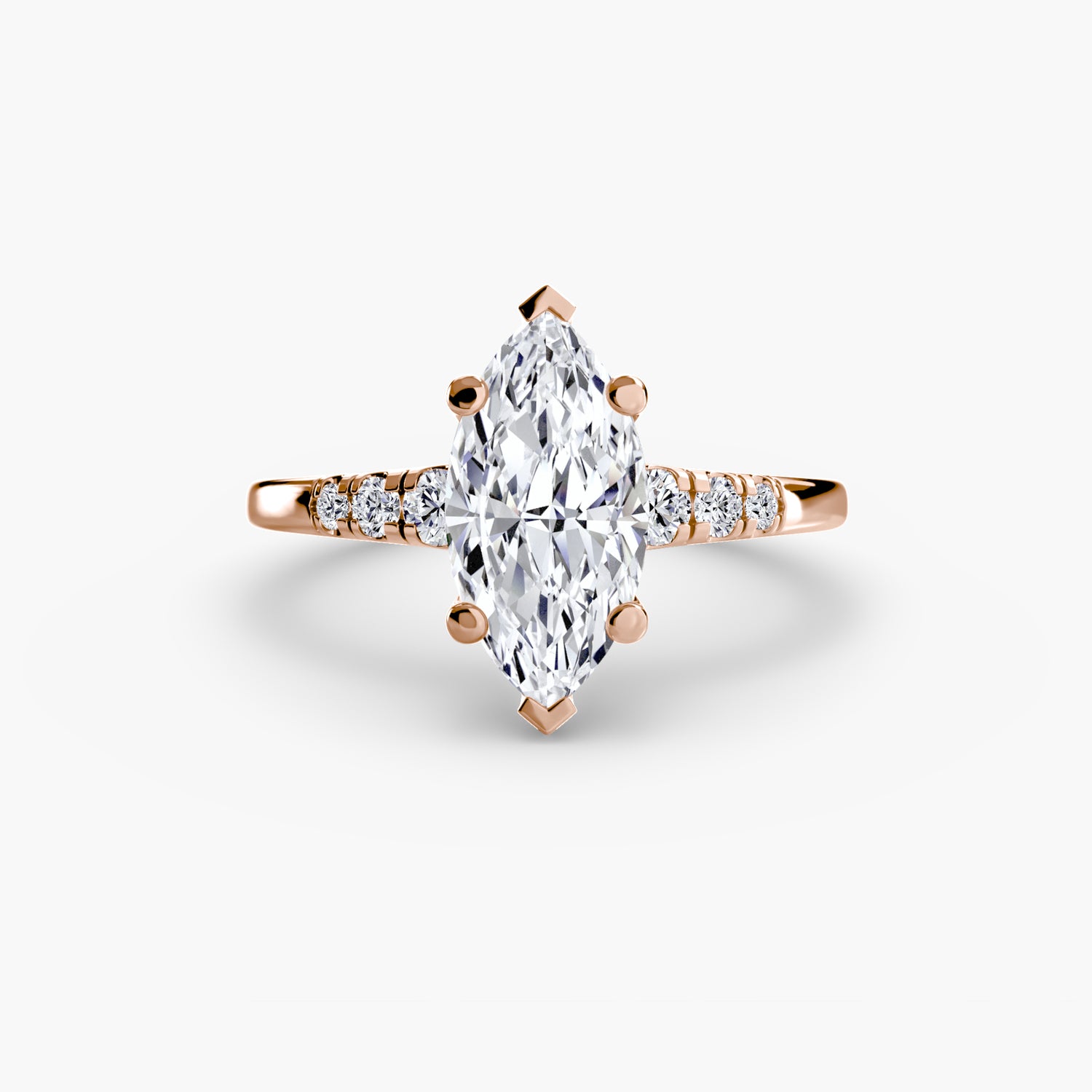 Solitaire with Shoulder Accents