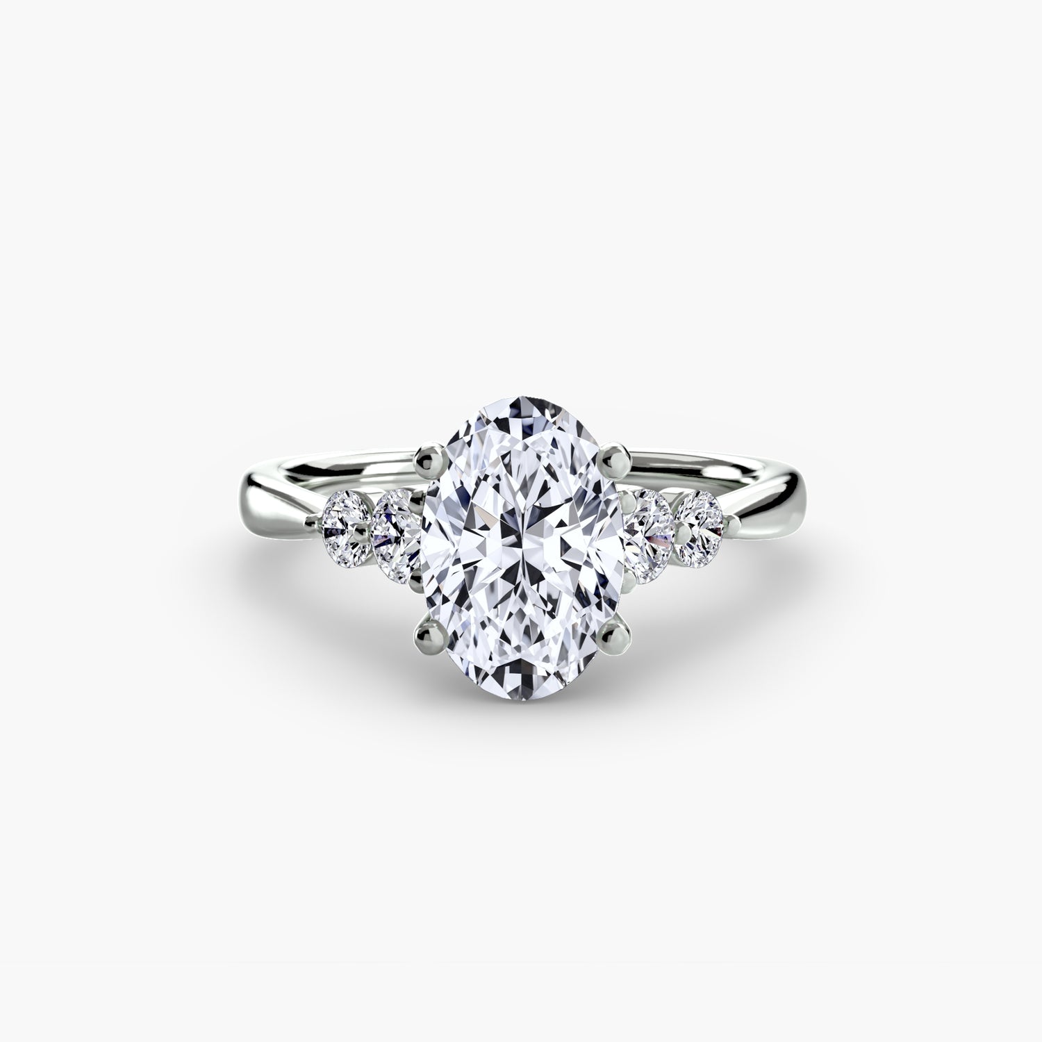 Solitaire with Shoulder Accents 2