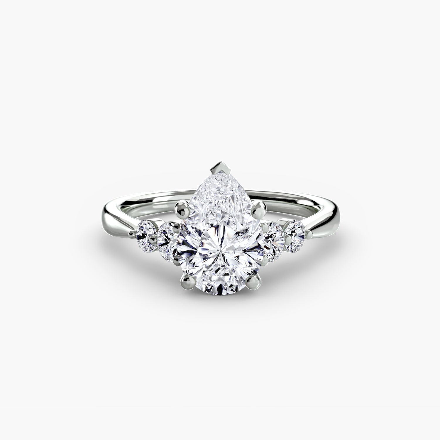 Solitaire with Shoulder Accents 2