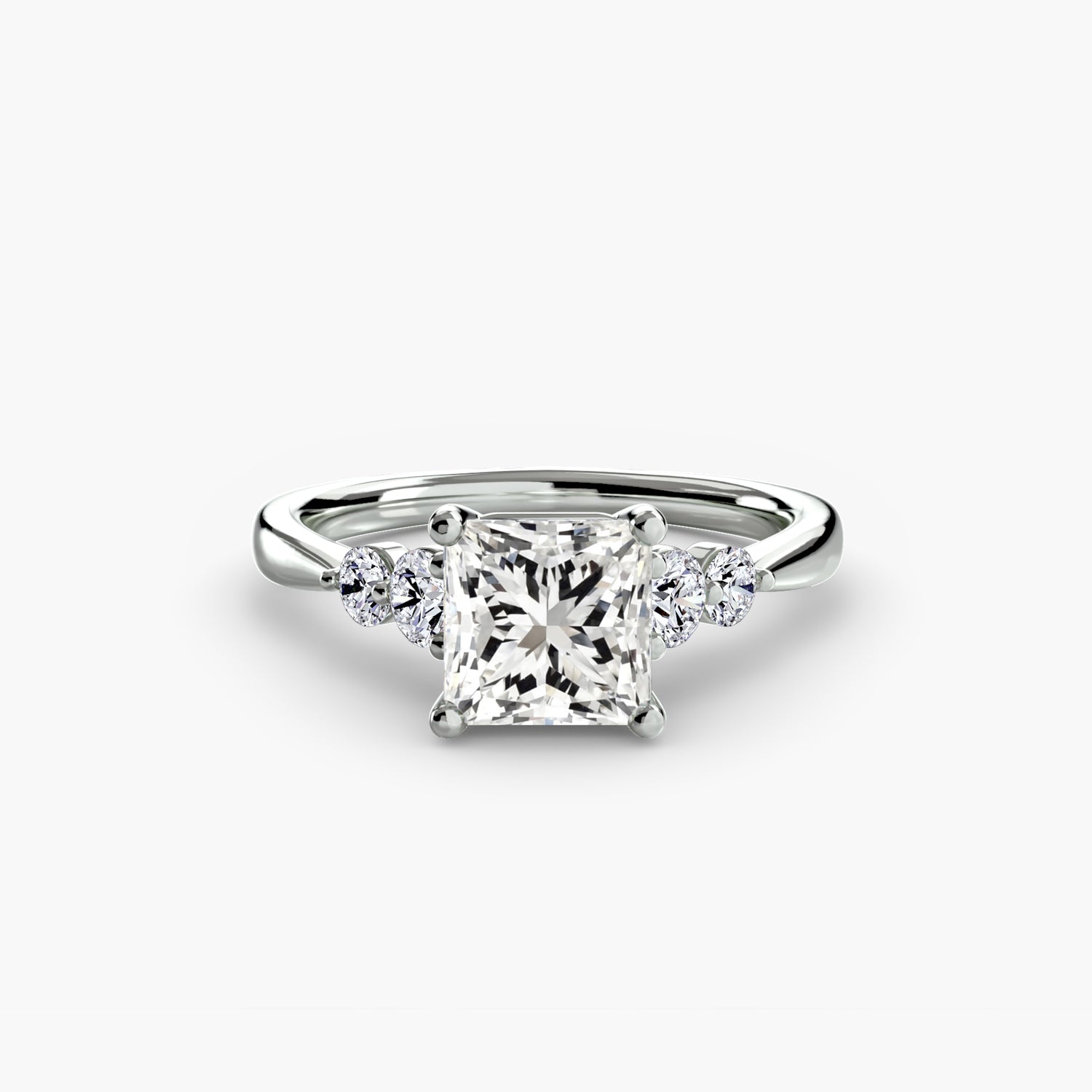 Solitaire with Shoulder Accents 2