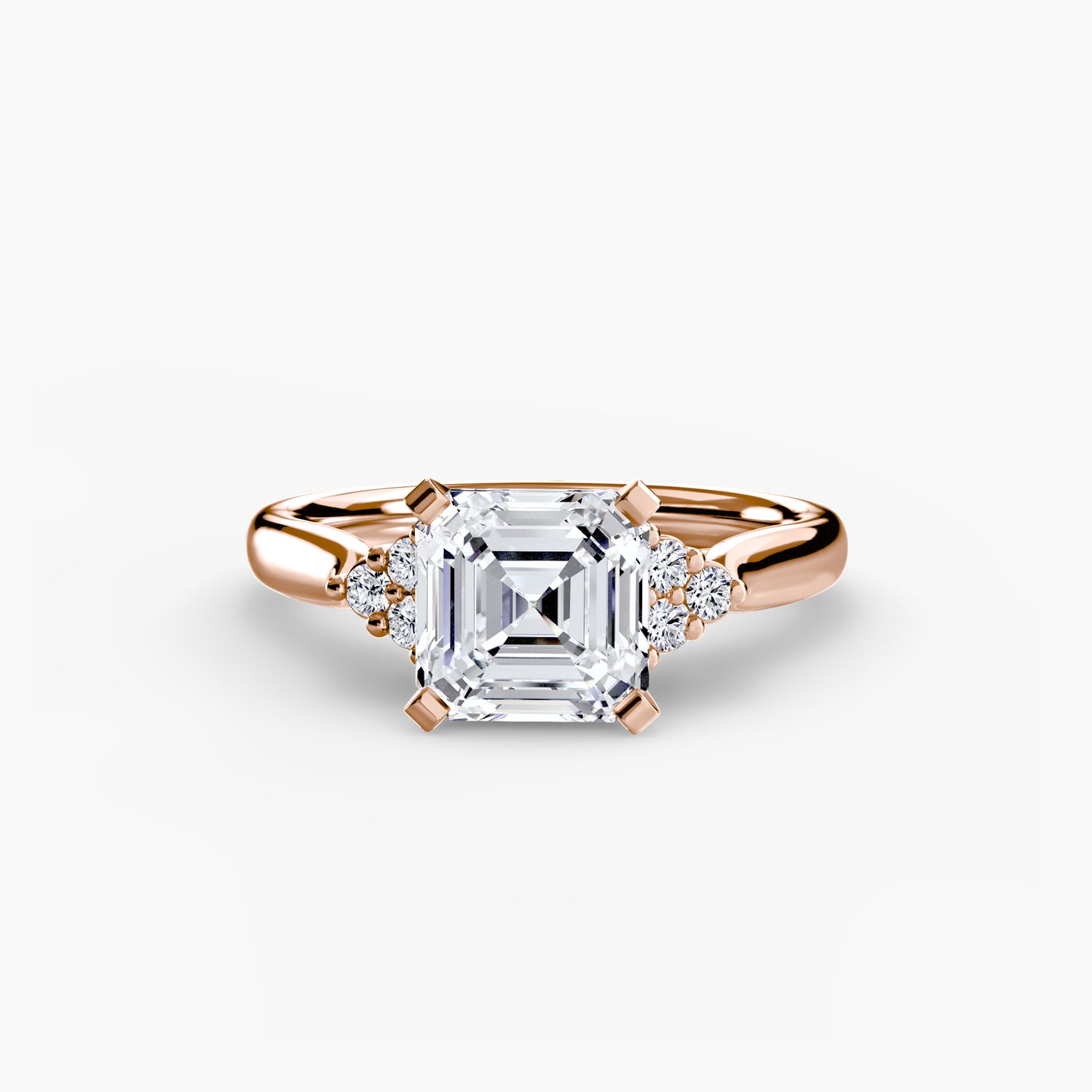 Solitaire with Cluster Shoulders 2