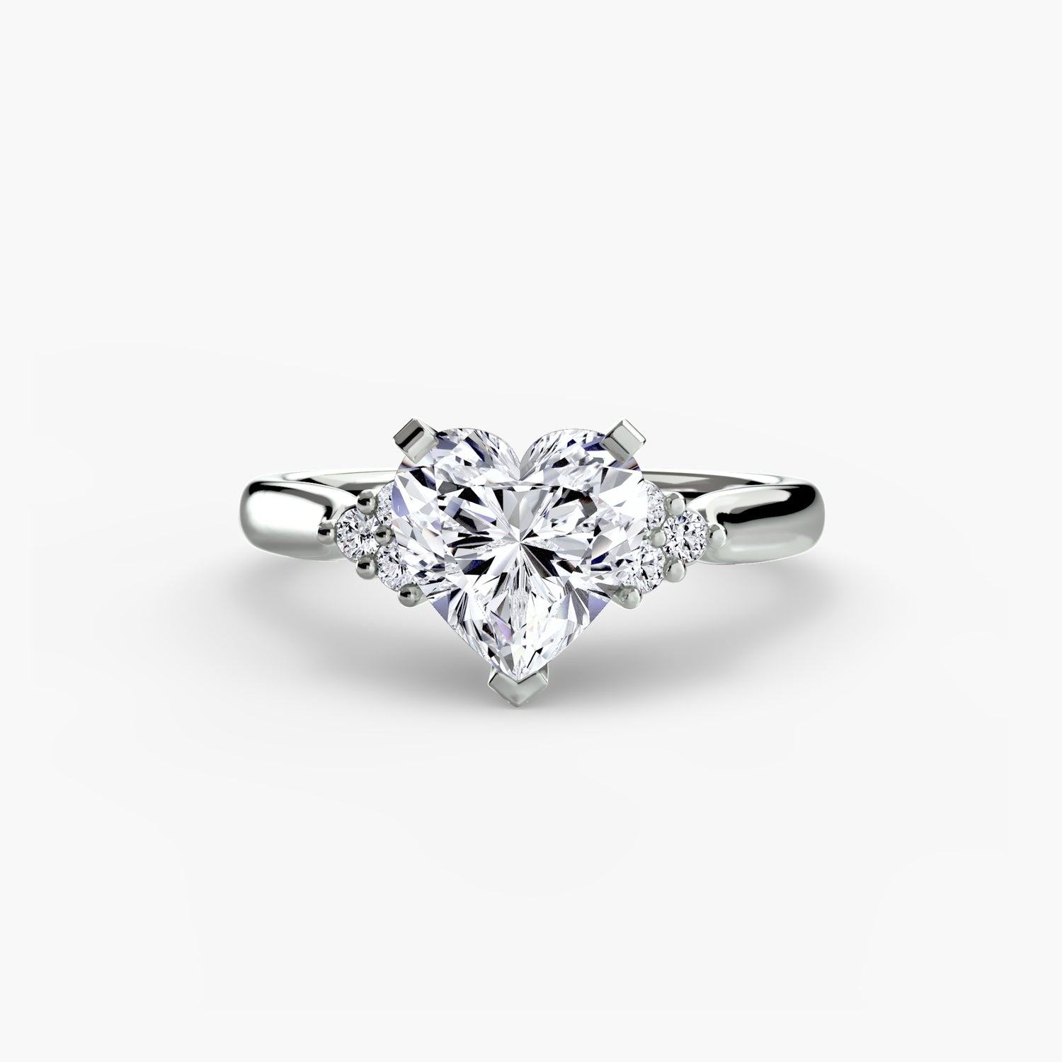 Solitaire with Cluster Shoulders 2