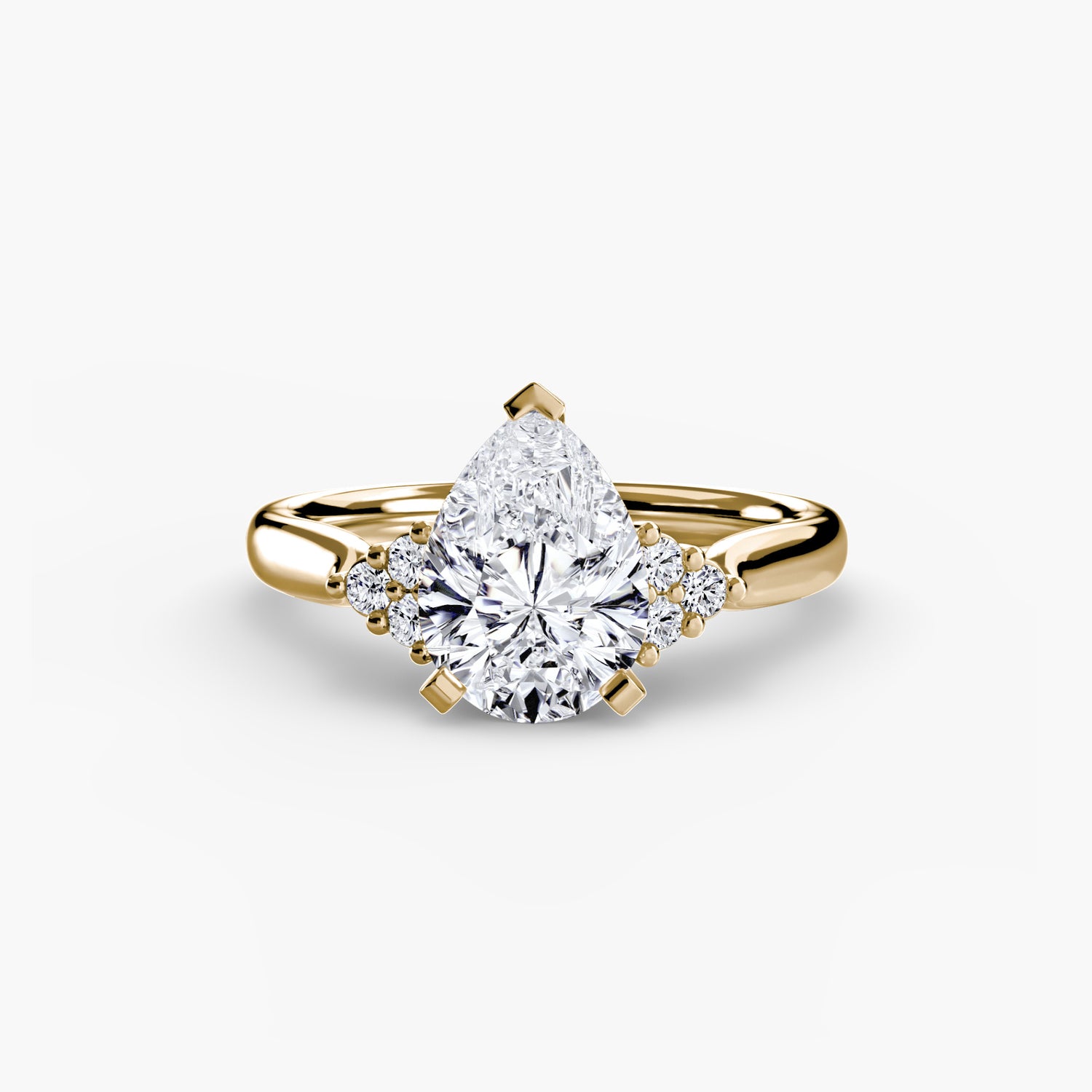 Solitaire with Cluster Shoulders 2