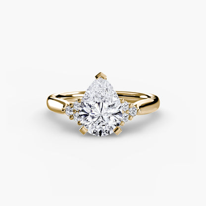 Solitaire with Cluster Shoulders 2