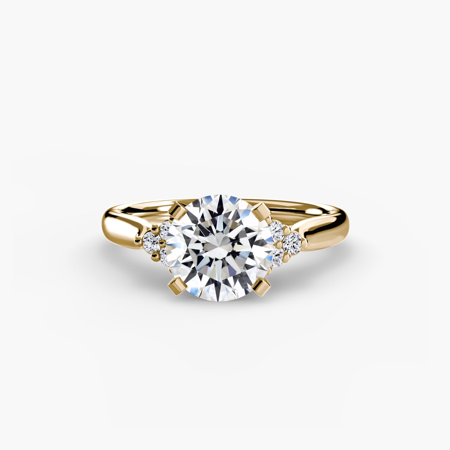 Solitaire with Cluster Shoulders 2