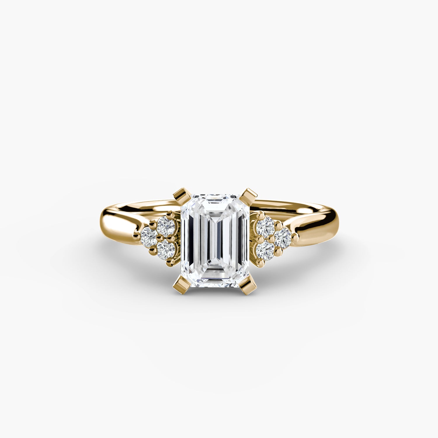 Solitaire with Cluster Shoulders 2
