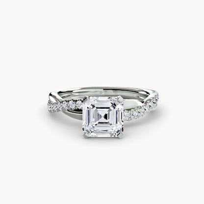 The Emerald Twist Pavé Ring