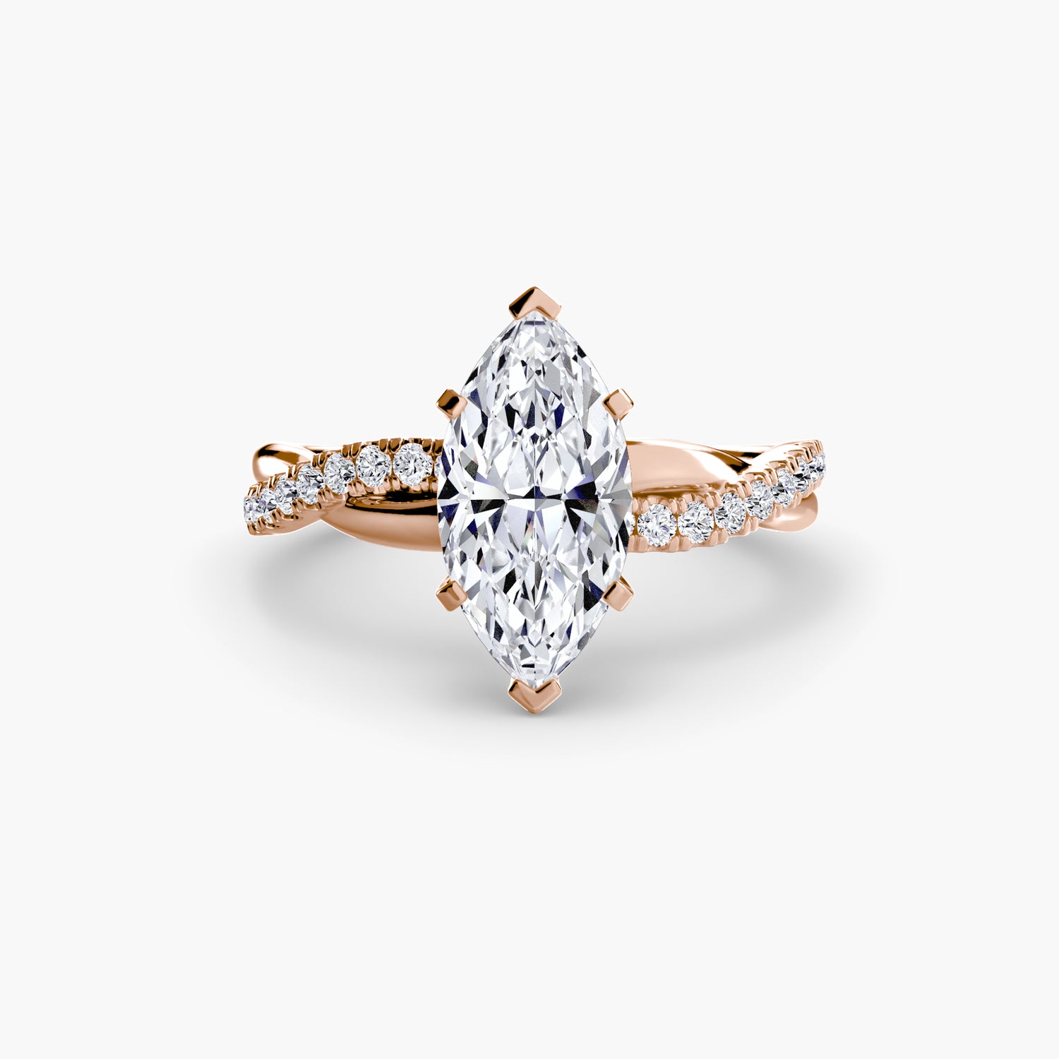 The Emerald Twist Pavé Ring