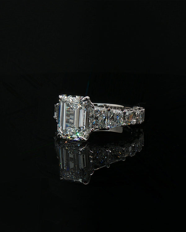 Emerald Center Stone - Radiant Band Custom Ring